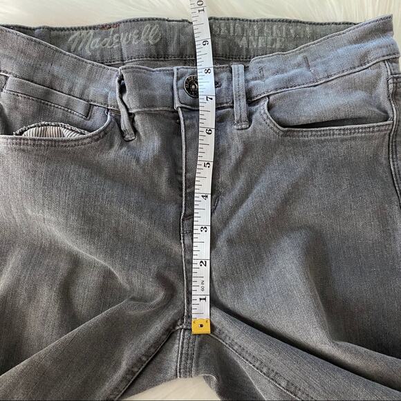Madewell Skinny Skinny Ankle Grey Size 26 Jeans Mid Rise Stretch Inseam 27.5 - Picture 9 of 11